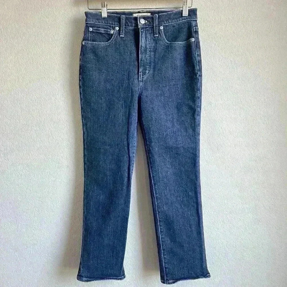 Madewell Slim Demi-Boot Jeans Women's Size 27 Medium Wash High-Rise Style #MB917 - Picture 3 of 14